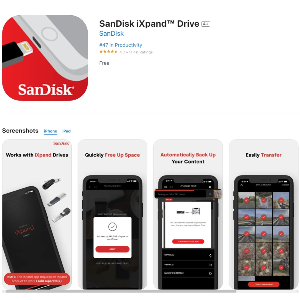 SanDisk iXpand Flash Drive Flip 256G for ios iPhone and iPad (SDIX90N-256G)โอนย้ายข้อมูล ไอโฟน ไอแพด ราคา ถูกที่สุด ดีลบีเคเค แกลเลอรีภาพที่ 8