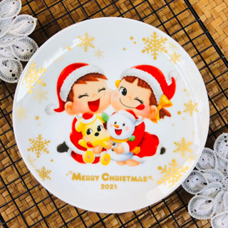 จานเซรามิคญี่ปุ่น Fujiya ฟูจิยะ ลาย Merry Christmas with  Peko&amp;Poko 2021 มือสอง ราคาถูก