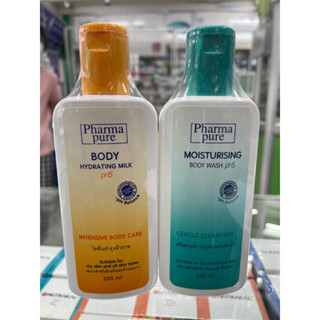 ✨ราคาพิเศษ PharmaPure Body Wash 200ml + Milk Lotion 200ml ✨