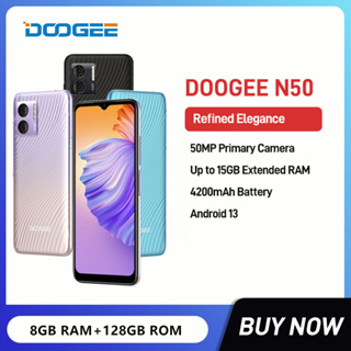 Doogee N50 สมาร์ทโฟน หน้าจอ Hd 6.52 นิ้ว 8Gb+128Gb Octa Core กล้อง 50Mp 18W ชาร์จเร็ว Android 13 4200Mah