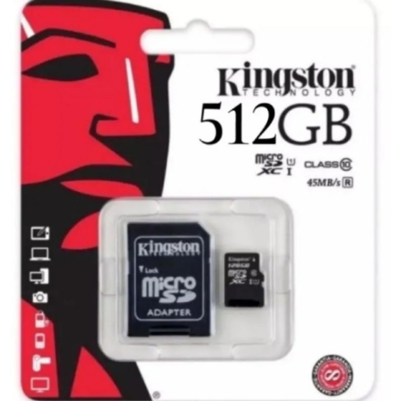 Kingston Memory Card Micro SDHC 512GB Class 10 คิงส์ตันเมมโมรี่การ์ด SD Card