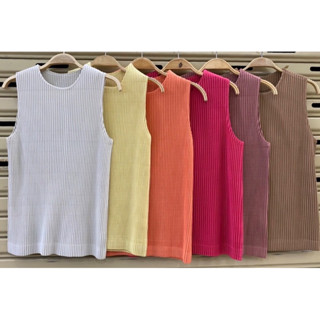 เสื้อกล้ามพลีทผ้าพรีเมียม🌀pleated top