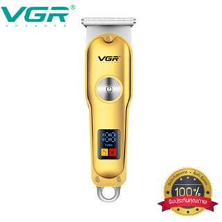 VGR V-290 แบตตาเลี่ยนมืออาชีพไร้สาย LCD ผม Trimmer