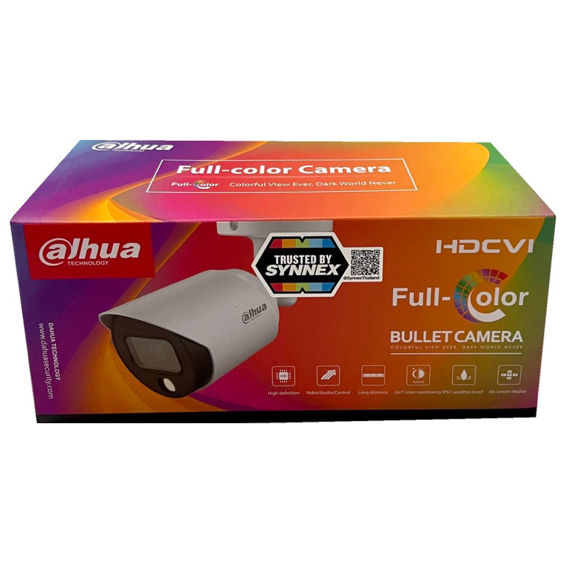 กล้องสี24ชม.+ไมค์ Dahua DH-HAC-HFW1239TP-A-LED 2MP