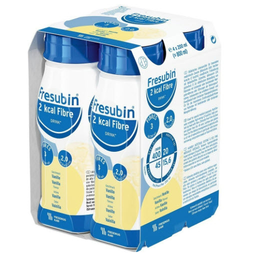 [Exp.31/10/26] Fresubin 2 Kcal Fibre Drink Vanilla Flavor แพ็ค 4 ขวด กลิ่นวานิลลา