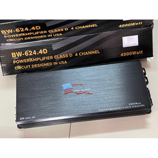 ราคา 2599บาท แอมป์คลาสดีขับกลางแหลม 280x4Ch ยี่ห้อ BLUEWAVE BW-624.4Dติดรถยนต์