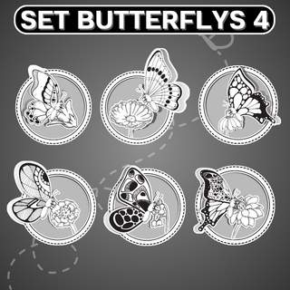 butterfly set ตัวรีดติดเสื้อ ลายผีเสื้อ การ์ตูน รีดติดเสื้อ ตกแต่งงานDIY