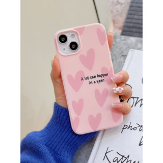เคสโทรศัพท์ลายหัวใจ ชมพูน่ารัก