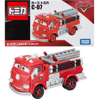 แท้ 100% จากญี่ปุ่น โมเดล ดิสนีย์ คาร์ รถดับเพลิง Takara Tomy Tomica Disney Cars Motors C-7 Red FIRE TRUCK