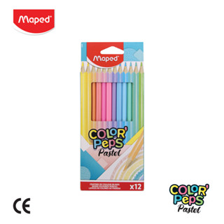 สีไม้พาสเทล PASTEL 12 สี COLOR PEPS MAPED