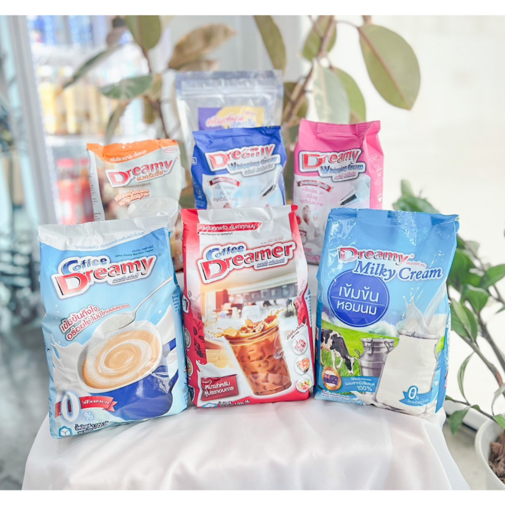 ครีมเทียม ดรีมมี่ & ดรีมเมอร์ ดรีมมี่ วิปปิ้งครีม หัวนมผง มิลค์กี้ ครีม ผงครีมชีส ผงโกโก้ ผงปั่น ดรีมมี่ Dreamy Coffee D