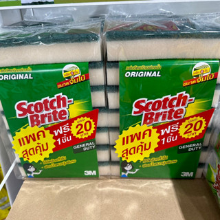 scotch brite 3M แพคสุดคุ้ม 6 ชิ้น ฟรี 1 ชิ้น