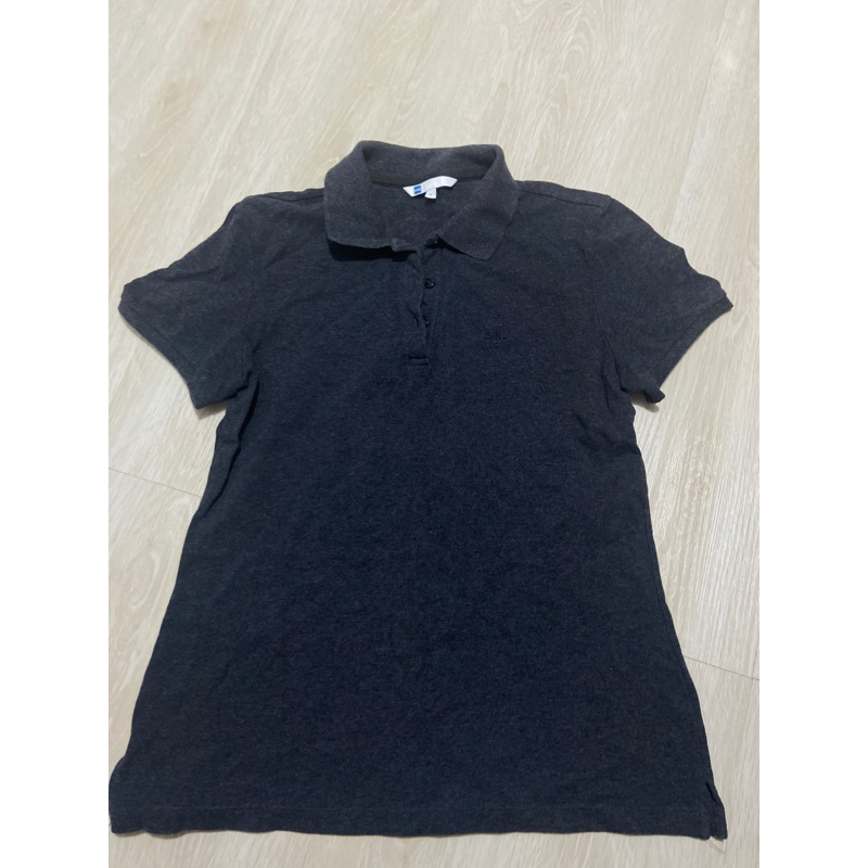 [AllZ] เสื้อโปโลผู้หญิง แขนสั้น สีเทาเข้ม ไซต์ L มือสองสภาพดีค่ะ