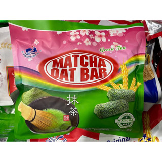 Matcha Oat Bar ข้าวโอ๊ตอัดแท่งชาเขียวมัจฉะ ตรา Twinfish (ทวินฟิช)น้ำหนัก 300 กรัม