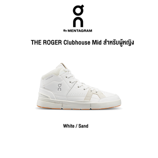 [On Running] รุ่น THE ROGER Clubhouse Mid   ผู้หญิง รองเท้าเทคโนโลยีพื้น Helion ใหม่ พื้นผิวที่ทนทาน