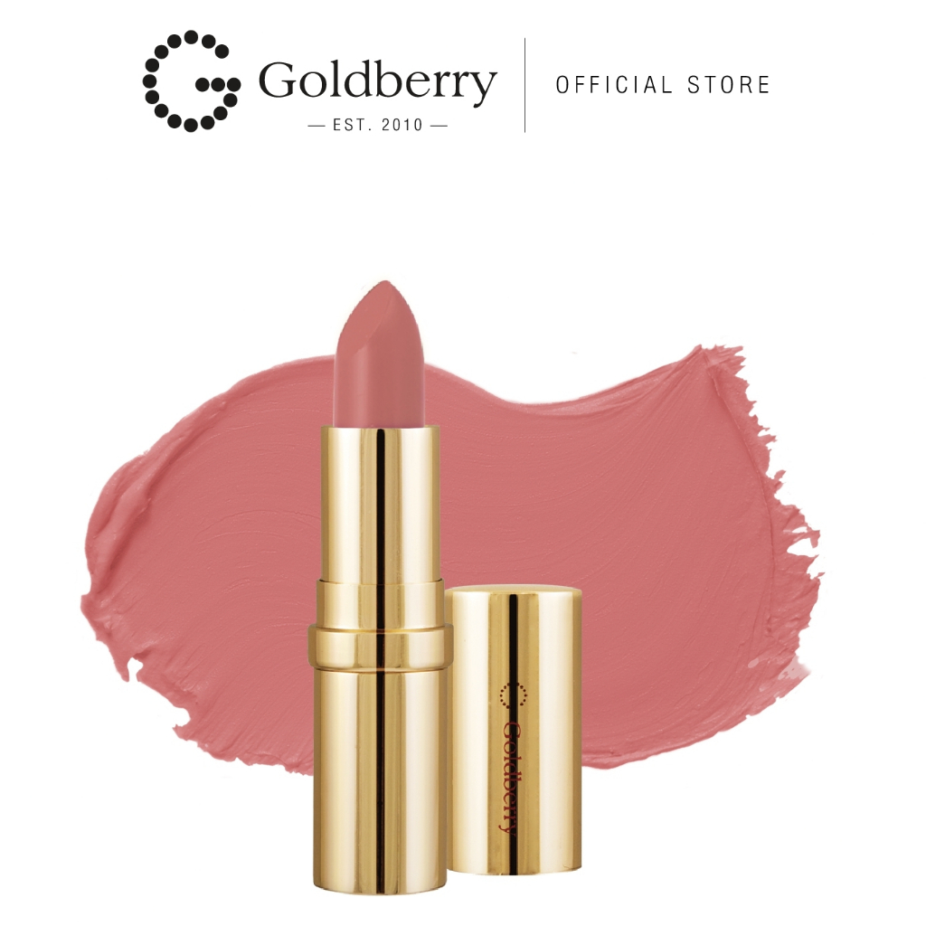 Goldberry Creammy Matte Lipstick โกลด์เบอร์รี่ ครีมมี่ แมทท์ ลิปสติก มี 6 เฉดสี พิกเม้นท์แน่นมีบำรุง ลิปแมท