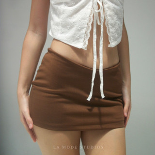 [ใส่โค้ด WDHEMC ลดอีก 65.-] Demie mini skirt กระโปรงกางเกง เอวต่ำ