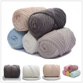 Velvet DIY Coarse Wool Yarn 500gไหมพรมเส้นใหญ่ นุ่ม สำหรับการถัก เส้นจัมโบ้ ส้นด้ายสําหรับถักโครเชต์ เส้นใหญ่หนานุ่ม