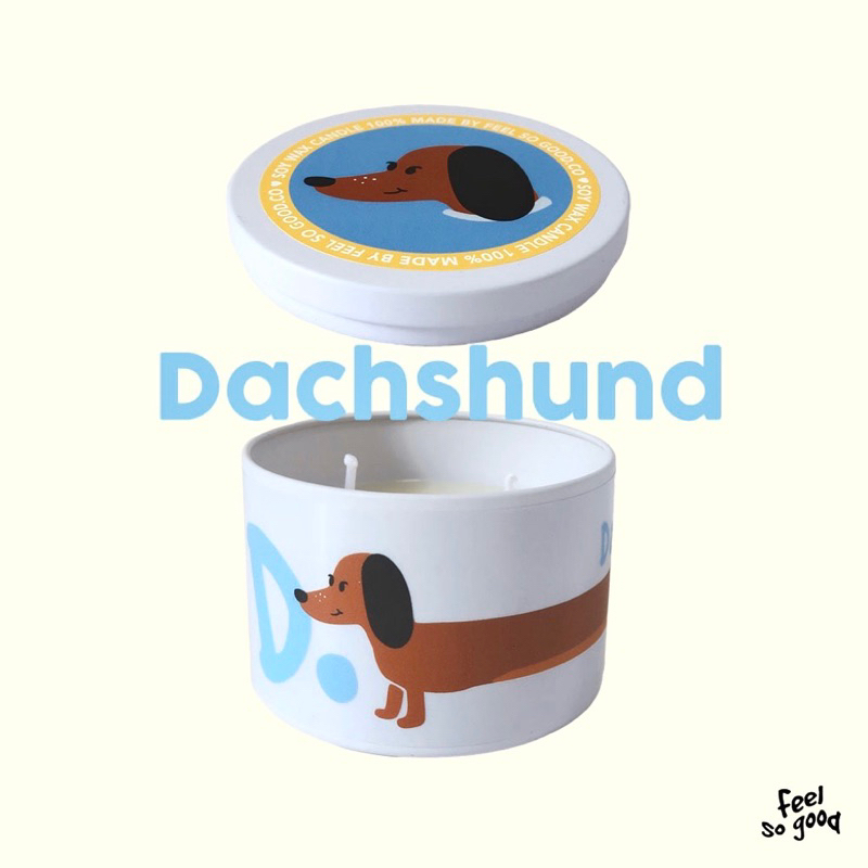 ”SCOOP”-Dachshund”🐾🍋 -เทียนหอมsoywax100%