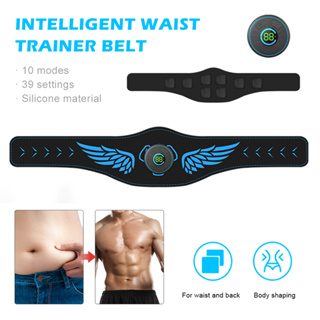 EMS ABS TRAINER หน้าท้องสำหรับผู้ชายผู้หญิง ABS กล้ามเนื้อเครื่องกระตุ้นเอวผู้ฝึกสอนเข็มขัดน้ำหนักลดลงร่างกาย