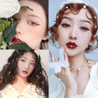 เพชรแต่งหน้า ไข่มุกแต่งหน้า 3,4,5 mm เพชรสีแต่งหน้า ไข่มุก คริสตัสแต่งหน้า เพชรสี เพชรวิบวับ แต่งหน้า ติดผม กลิตเตอร์