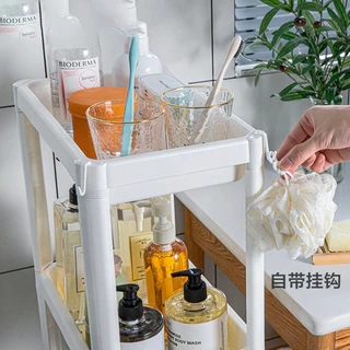MULI ชั้นวางของในห้องน้ำ ชั้นวางเข้ามุม คุณภาพ แข็งแรง มากคะ การออกแบบกลวง