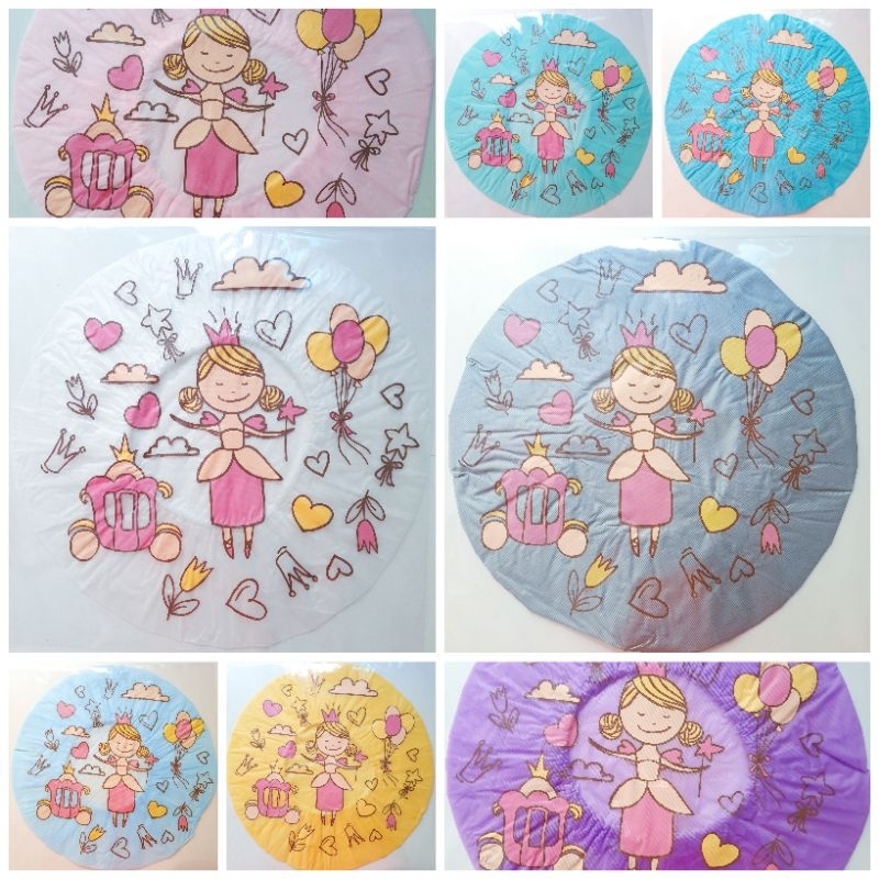 👒หมวกอาบน้ำ ลายเด็กเจ้าหญิง หมวกคลุมผมอาบน้ำ