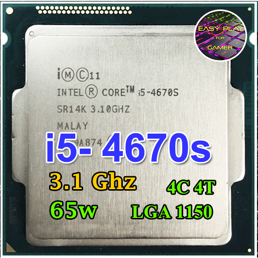 ⚡️CPU Intel Core i5-4670S 3.1GHz Turbo 3.8GHz 4คอ4เทรด 6M 65W LGA 1150 ฟรีซิลิโคน1ซอง i5 4670 S