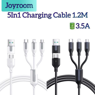 สายชาร์จหลายหัว 5in1 Type-C LI Micro USB Charging cable1.2m ไฟเข้า 3.5A Joyroom A15