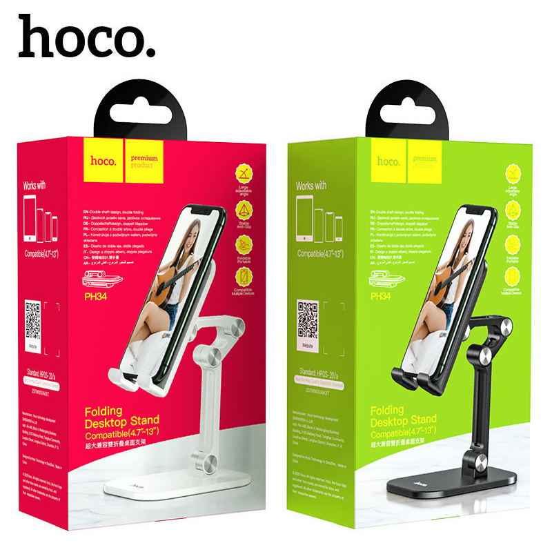 Hoco PH34 ขาตั้งโทรศัพท์มือถือ และแท็บเล็ต รองรับโทรศัพท์มือถือขนาดหน้าจอ 4.7-13 นิ้ว ปรับระดับได้ 120 องศา ของแท้ 100%