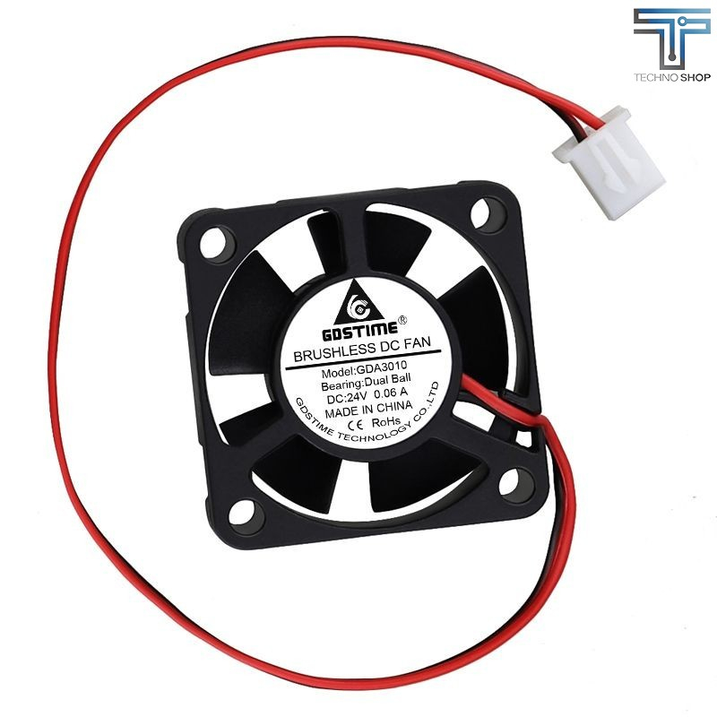 GDSTIME 3010 3D Printer Fan 5V/12V/24V Axial Fan Ball Bearing 30mm x 30mm x 10mm Cooling Cooler Fan - รูปที่ 2