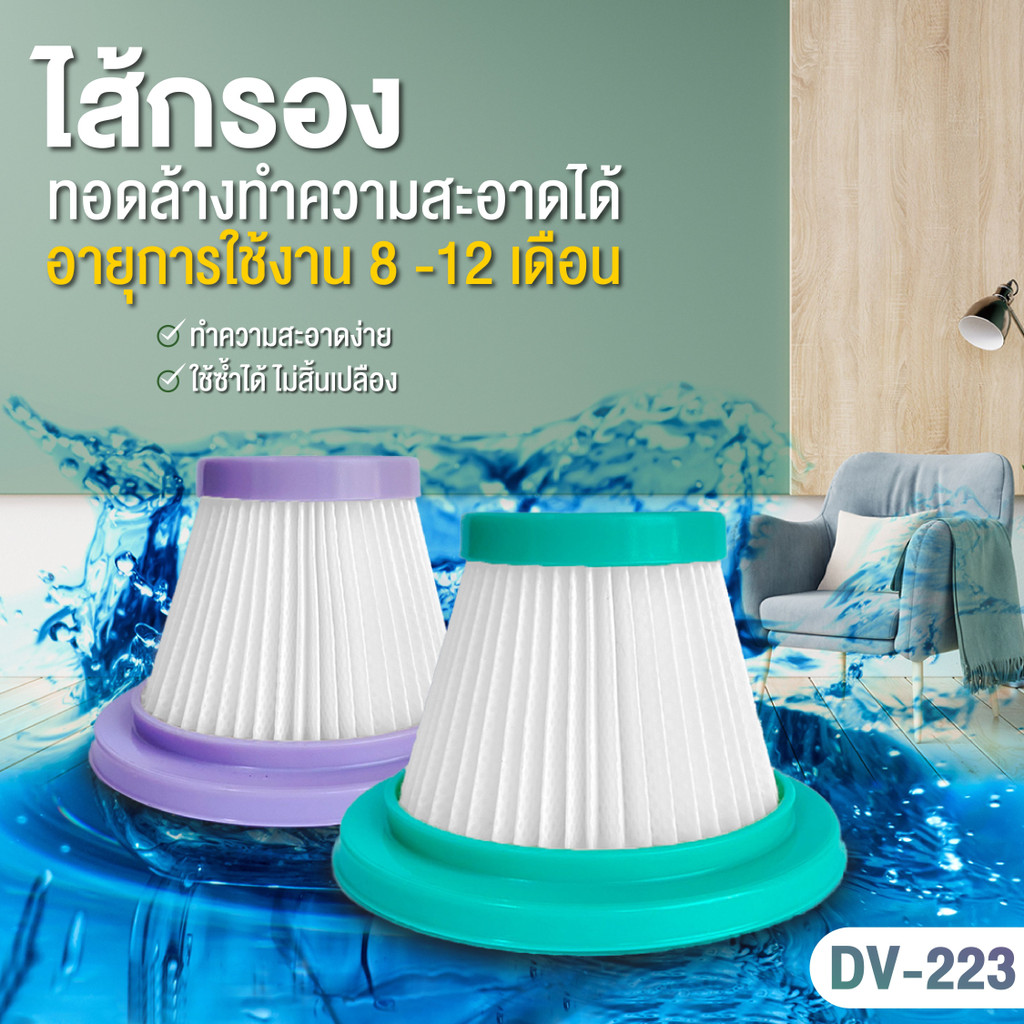 DYNOVA ไส้กรองเครื่องดูดฝุ่นรุ่นมีสาย