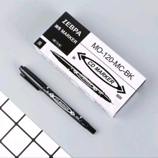 ปากกาเขียน CD กันน้ำ เขียนซองไปรษณีย์ ปากกากันน้ำ 2 หัว​ปากกา double marker pen