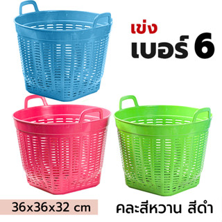 Big one เข่งใส่ผลไม้ (เบอร์ 6) ขนาดเล็ก 36x32cm บรรจุ 10kg เข่งปลูกต้นไม้ เข่งพลาสติก เข่งเล็ก เข่งเบอร์6