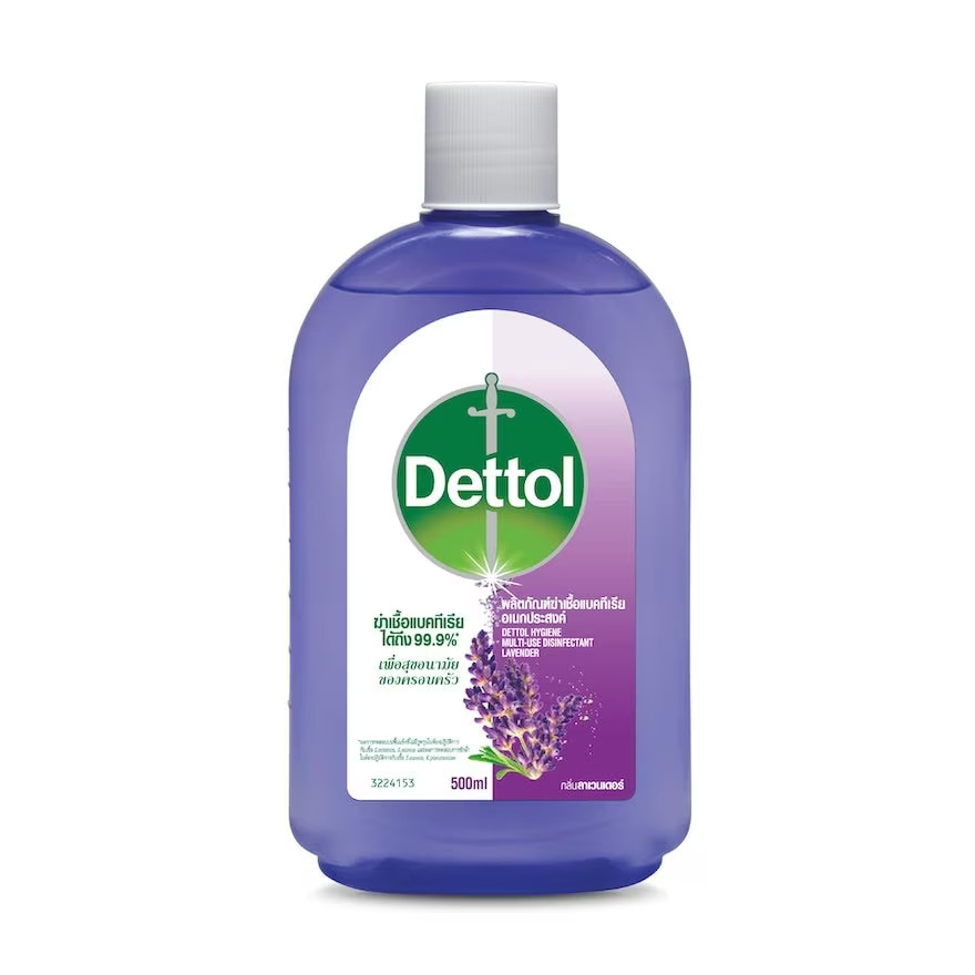 Dettol เดทตอล น้ำยาทำความสะอาดไฮยีน ดิสอินแฟคแทนท์ น้ำยาฆ่าเชื้อโรค กลิ่นลาเวนเดอร์ 500 มล.Liquid Disinfectant