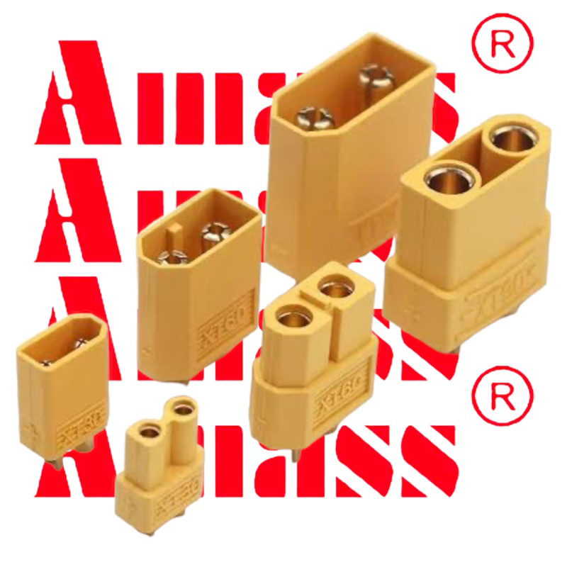 ขั้วปลั๊กต่อ XT30 XT60 XT90 #Amassของแท้ ขั้วต่อแบตเตอรี่ RC ปลั๊กเสียบ ESC Connectors จำนวน 1คู่