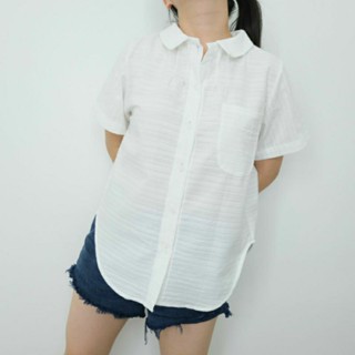 เสื้อเชิ้ตญี่ปุ่น Cottonผสม FREESIZE อก 41"