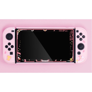 ฟิล์มกระจก ฟิล์มกันรอย ขอบลายการ์ตูน Sakura pikachu Nintendo Switch