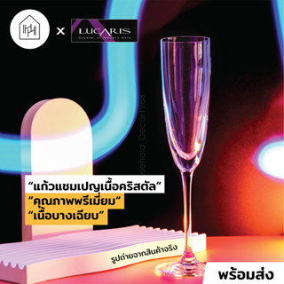 [แก้วแชมเปญ เกรดพรีเมี่ยม] TOKYO TEMPTATION CHAMPAGNE 145 ml - แก้วแชมเปญ ไวน์ขาว เนื้อคริสตัล บาง ใส ทรงสวย ก้านทนท