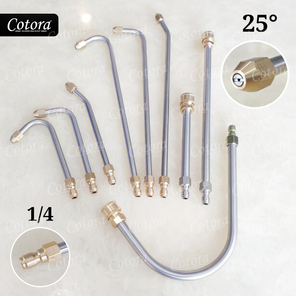 Cotora ก้านล้างแอร์ หัวฉีดล้างแอร์ ก้านฉีดน้ำสแตนเลส 500 PSI สวมเร็ว 1/4นิ้ว หัวฉีดน้ำแรงดันสูง