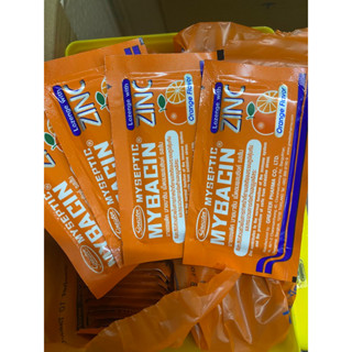 [ของแท้ ตรงปก] มายบาซิน ซิงค์ รสส้ม MyBacin ZINC ORANGE 1ซอง  10 เม็ด Greater เกร๊ทเตอร์ฟาร์ม่า