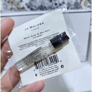 น้ำหอมโจมาโลน แท้💯%Jo Malone Wood Sage and Sea Salt Cologne 1.5ml. มีฉลากไทย