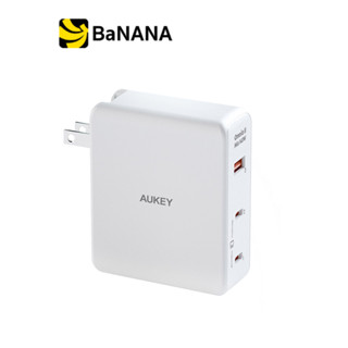 อะแดปเตอร์ AUKEY Wall USB Charger 1 USB-A / 2 USB-C (PD140W) GaN Tech White (PA-B7O WH) by Banana IT