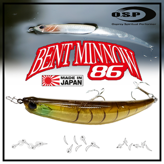 OSP BENT MINNOW 86F ปลางอ..แอคแฉลบ ลูกปลาบาดเจ็บ เทพที่แท้ทรู ของแท้ 100%