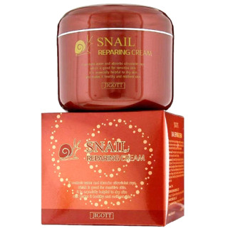 JIGOTT Snail Reparing Cream 100g ครีมบำรุงผิวหน้าสูตรใหม่จากเกาหลีของแท้เพื่อผิวหน้ากระจ่างใสแลดูอ่อนกว่าวัย