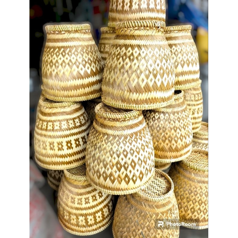 หมวดนึ่งข้าวเหนียวแบบจิ๋วลายไทยสำหรับใส่หม้อนึ่งเบอร์ 20