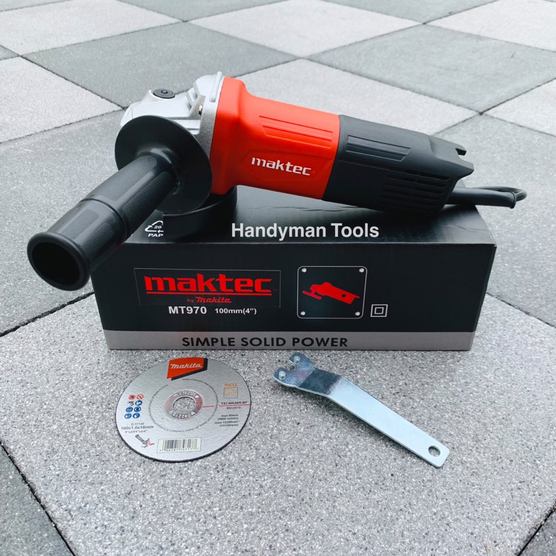 Maktec หินเจียร เครื่องเจียร 4 นิ้ว รุ่น MT970 กำลัง 720W แถมใบตัดเหล็ก 4 นิ้ว Makita 1 ใบ รุ่นงานหนัก อึดทน
