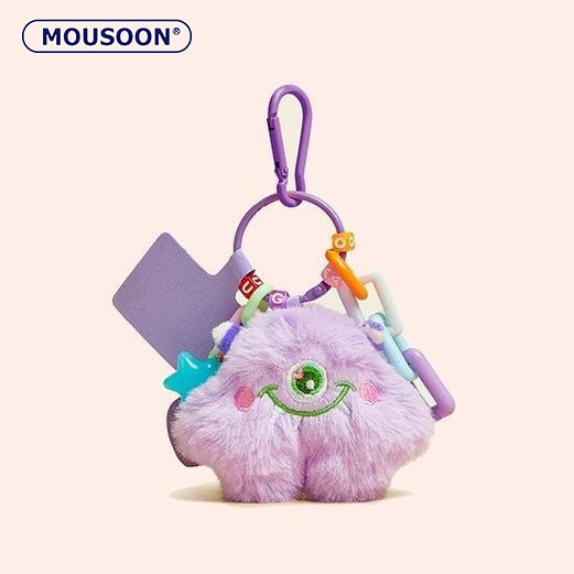 Mousoon ตุ๊กตามอนสเตอร์ตัวน้อยจี้ห้อยคู่จี้ห้อยกระเป๋าโซ่โทรศัพท์มือถือ