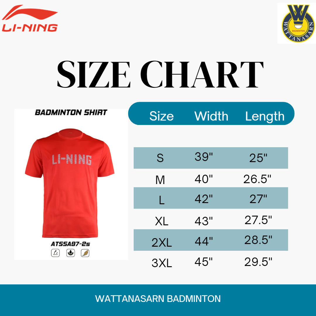 เสื้อแบดมินตันLI-NING รุ่นใหม่ เบา สบาย ระบายเหงื่อได้อย่างดี