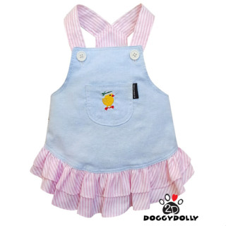 Pet clothes -Doggydolly  เสื้อผ้าแฟชั่น น้องหมาน้องแมว ชุดกระโปรง Dress แขนกุด  D612  ขนาด1-9โล